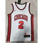 Maglia NBA 2 Ball Chicago Bulls 22-23 city Bianco Ricamato