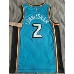 Maglia #2 Cunningham Detroit Pistons 22-23 classic Blu Ricamato logos