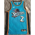 Maglia #2 Cunningham Detroit Pistons 22-23 classic Blu Ricamato logos