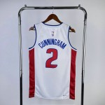 Maglia #2 Cunningham Detroit Pistons Bianco