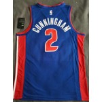 Maglia #2 Cunningham Detroit Pistons Blu