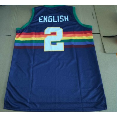 Maglia NBA 2 English Denver Nuggets Blu Stampato