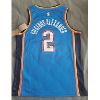 Maglia NBA 2 Gigeous-Alexander OKC Thunder 21-22 Blu Stampato