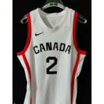 Maglia 2 Gilgeous-Alexander Canada Basketball 2024 Summer Limited Swingman Bianco Uomo