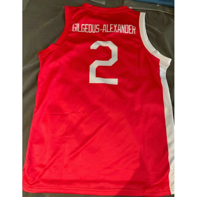 Maglia NBA 2 Gilgeous-Alexander Canada Team Rosso Stampato