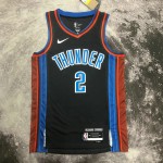 Maglia NBA 2 Gilgeous-Alexander George OKC Thunder 22-23 city Nero Stampato