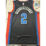 Maglia NBA 2 Gilgeous-Alexander OKC Thunder 22-23 city Nero Stampato