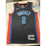 Maglia NBA 2 Gilgeous-Alexander OKC Thunder 22-23 city Nero Stampato