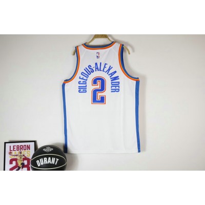 Maglia NBA 2 Gilgeous-Alexander OKC Thunder 23-24 Association Edition Bianco