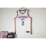 Maglia NBA 2 Gilgeous-Alexander OKC Thunder 23-24 Association Edition Bianco