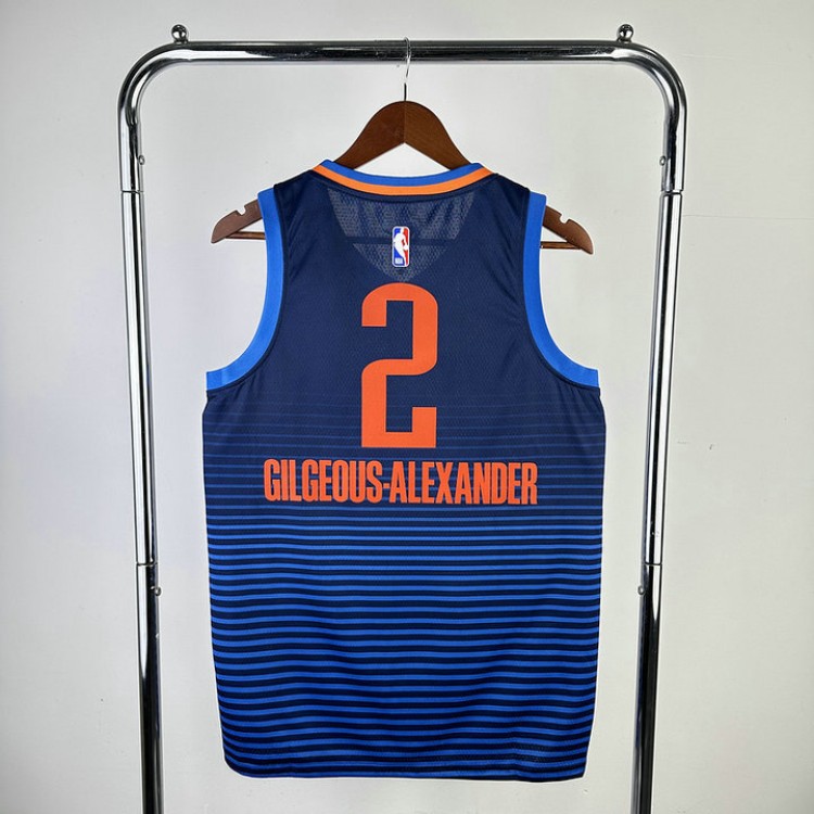 Maglia NBA 2 Gilgeous-Alexander OKC Thunder Blu