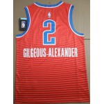 Maglia NBA 2 Gilgeous-alexander OKC Thunder 19-20 Arancione Stampato