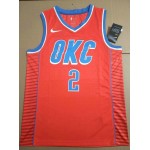 Maglia NBA 2 Gilgeous-alexander OKC Thunder 19-20 Arancione Stampato