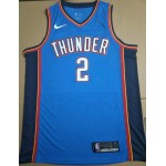 Maglia NBA 2 Gilgeous-alexander OkC Thunder 19-20 Season Blu Stampato