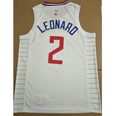 Maglia NBA 2 Kawhi Leonard Clippers Bianco