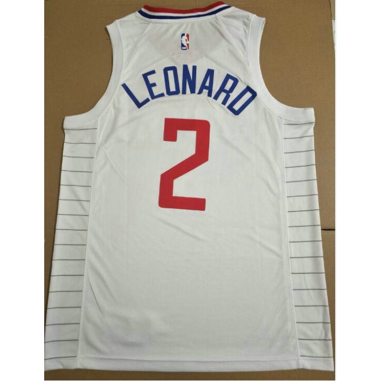 Maglia NBA 2 Kawhi Leonard Clippers Bianco