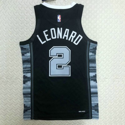 Maglia NBA 2 Leonard 2022-23 Nero Statement Edition