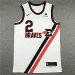 Maglia NBA 2 Leonard Clippers Retro Bianco Ricamato