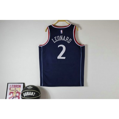 Maglia NBA 2 Leonard Los Angeles Clippers 2024-25 Blu