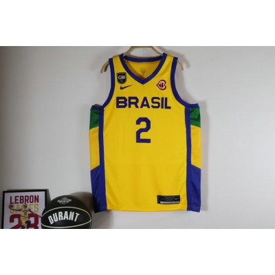 Maglia 2 Yago Brazil 2023 FIBA Giallo