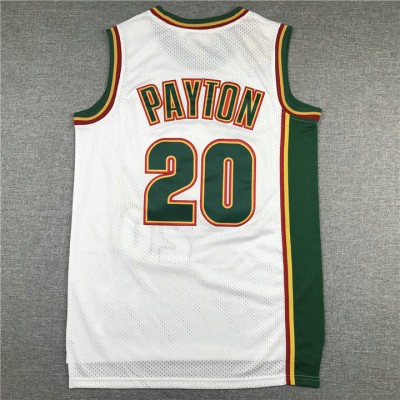 Maglia NBA 20 Gary Payton Supersonics 1995-96 Mitchell & Ness Bianco