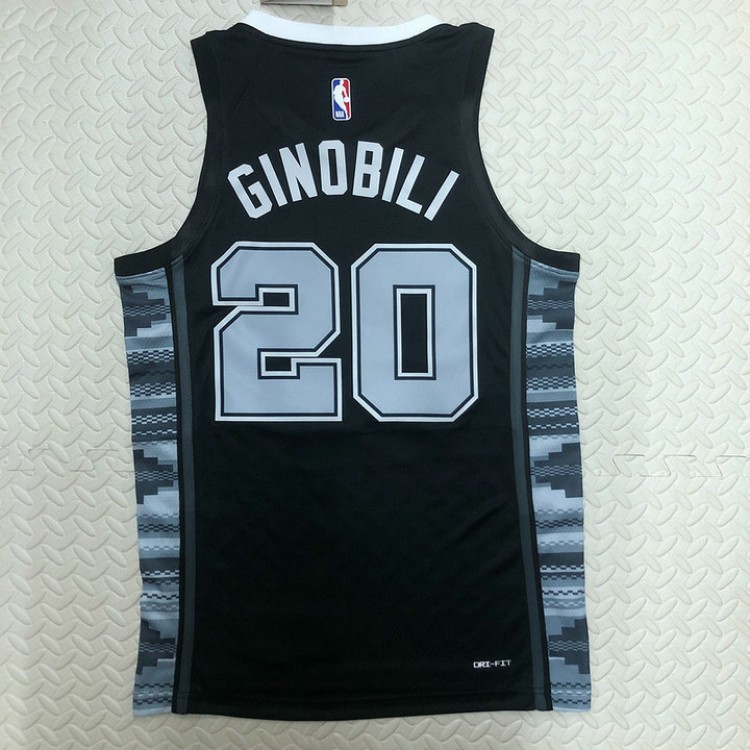 Maglia NBA 20 Ginobili 2022-23 Nero Statement Edition