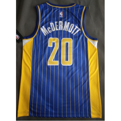 Maglia #20 Mcdermott Indiana Pacers 2020-21 city Blu Stampato