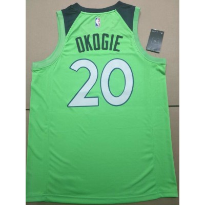 Maglia NBA 20 Okogie Timberwolves Verde Stampato