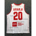 Maglia 20 Wael Arakji Lebanese National Team Unisex Bianco Uomo