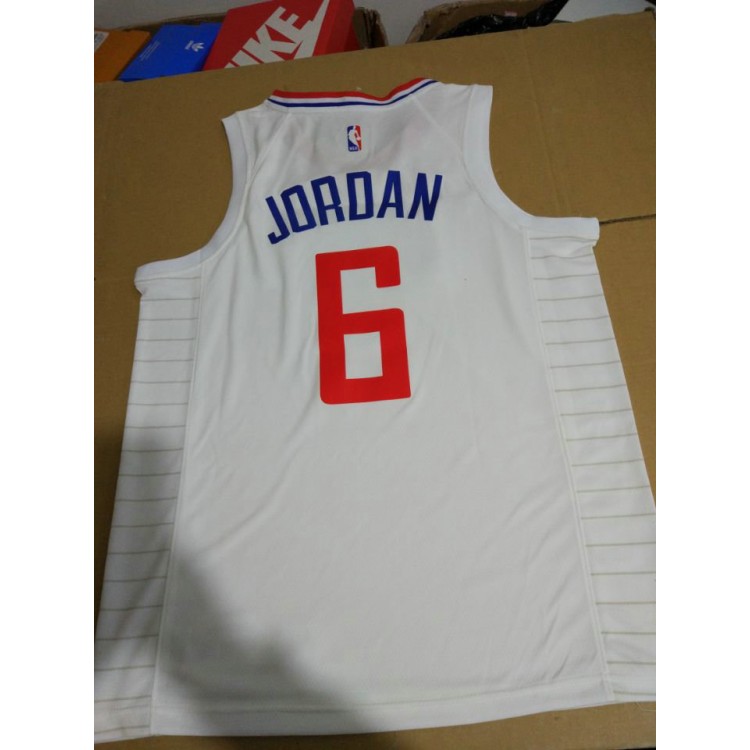 Maglia NBA 2017-18 Los Angeles Clippers 6 DeAndre Jordan Association Bianco Swingman