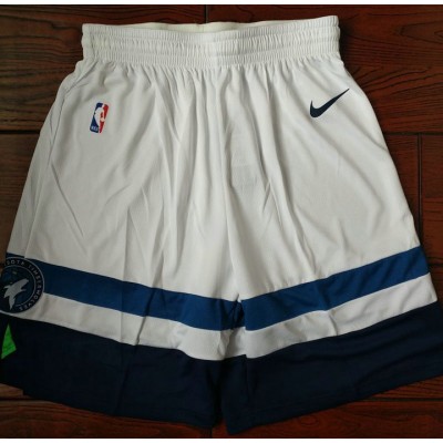 Maglia NBA 2018 Minnesota Timberwolves Pantaloncini Bianco