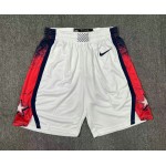 Maglia 2024 Olympic Games USA Team Bianco Pantaloncini Fan Edition Uomo