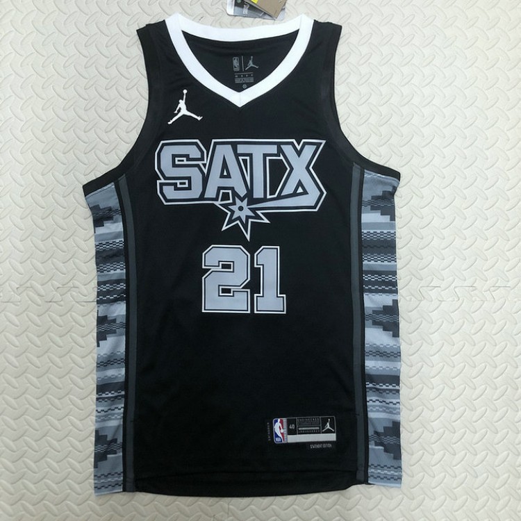 Maglia NBA 21 Duncan 2022-23 Nero Statement Edition