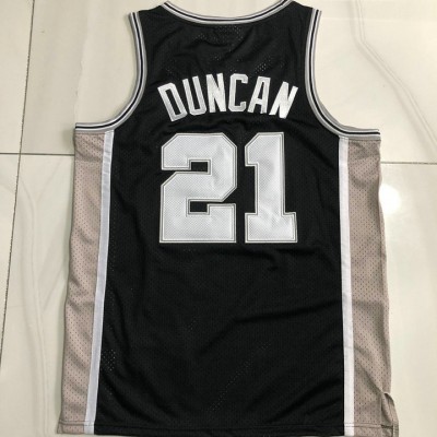 Maglia NBA 21 Duncan Spurs 2001-02 throwback Autentico Nero