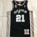 Maglia NBA 21 Duncan Spurs 2001-02 throwback Autentico Nero