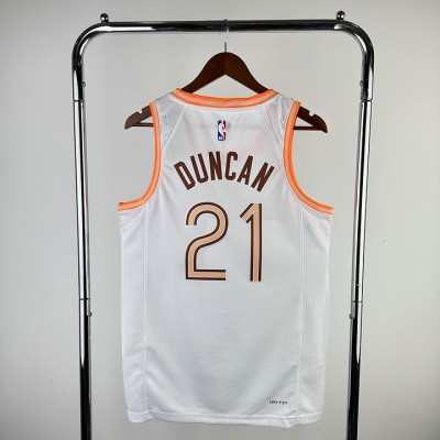 Maglia NBA 21 Duncan Spurs 2023-24 city Bianco Stampato