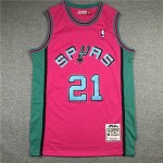 Maglia NBA 21 Duncan Spurs retro pink