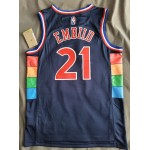 Maglia #21 Embiid 76ers 21-22 city Blu