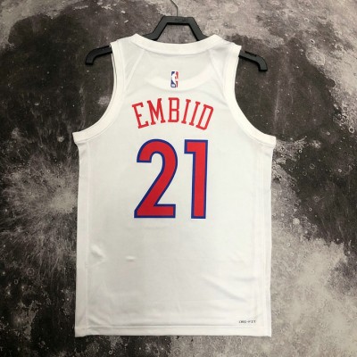 Maglia #21 Embiid 76ers 22-23 city Stampato