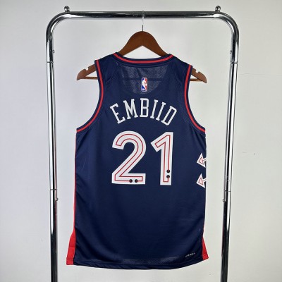 Maglia #21 Embiid 76ers 23-24 city Stampato