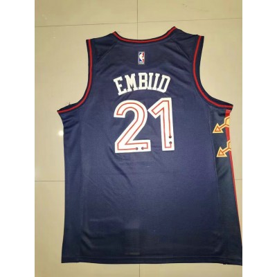 Maglia #21 Embiid Philadelphia 76ers 23-24 city Ricamato