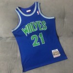 Maglia NBA 21 Garnett Timberwolves 1997-98 Autentico Blu