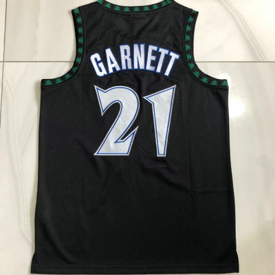 Maglia NBA 21 Kevin Garnett Timberwolves 1997-98 Nero