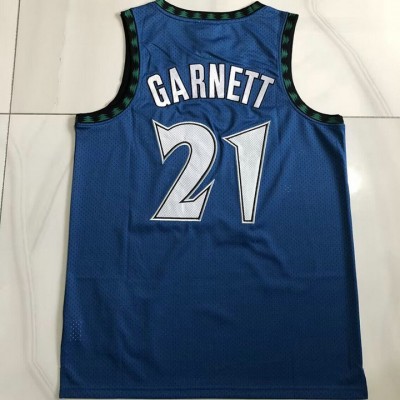 Maglia NBA 21 Kevin Garnett Timberwolves 2003-04 Blu