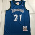 Maglia NBA 21 Kevin Garnett Timberwolves 2003-04 Blu