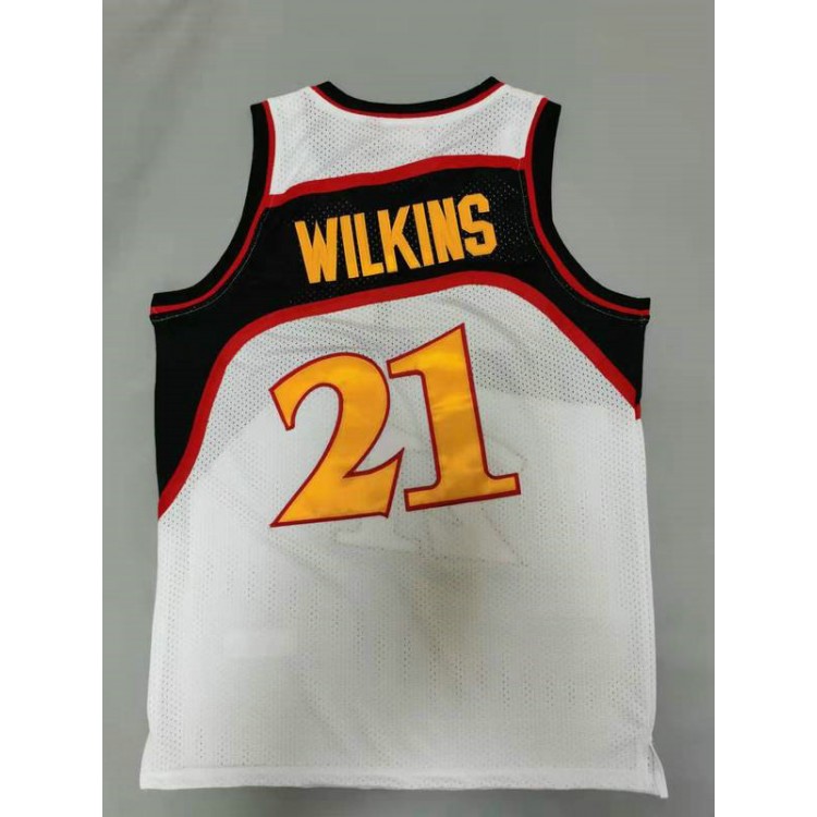 Maglia NBA 21 Wilkins Hawks Retro Bianco