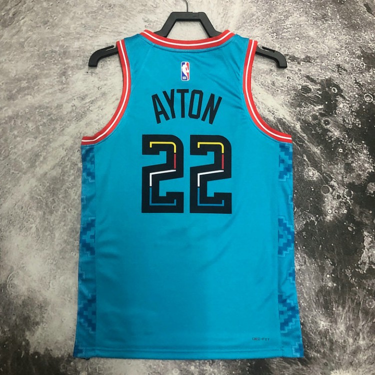 Maglia NBA 22 Ayton Phoenix Suns 22-23 city Blu Stampato