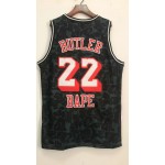 Maglia #22 Butler Miami Heat Bape Nero Ricamato