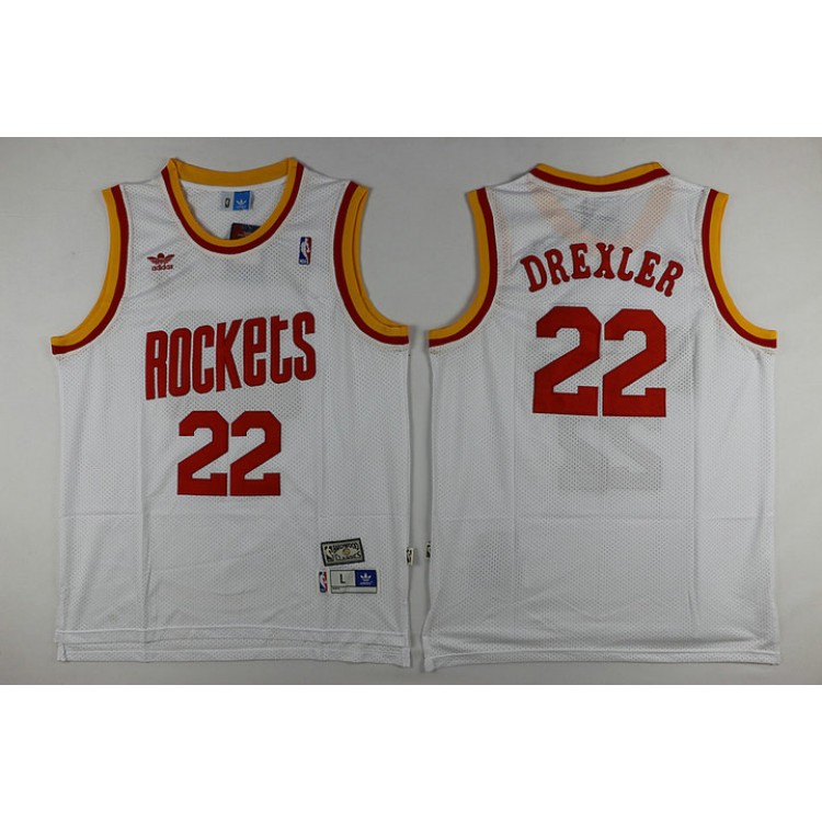 Maglia NBA 22 DREXLER Houston Rockets thowback Bianco