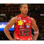 22 Devon Hall Olimpia Milano 23-24 Basketball Maglia Rosso Uomo